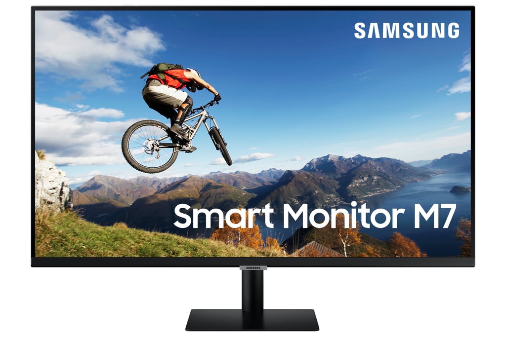 SAMSUNG 32 Class Smart Monitor With Mobile Connectivity (3,840 x 2,160) -  LS32AM702UNXZA 