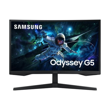 Samsung Odyssey G55C 32" QHD 1440p 165Hz 1ms 1000R Curved Gaming Monitor, Black