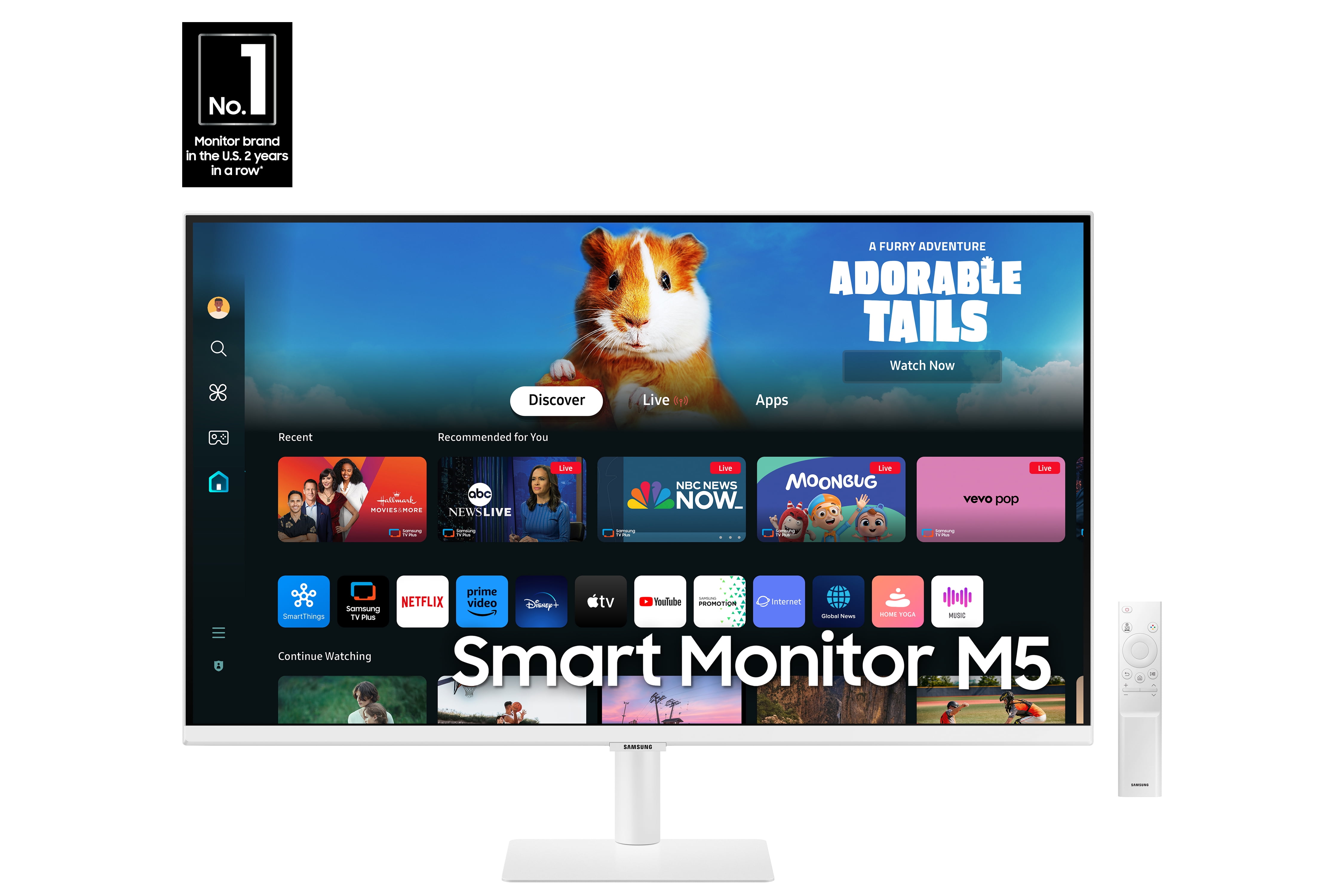 SAMSUNG 32" Smart Monitor M5 (M50D) FHD with Streaming TV and Speakers