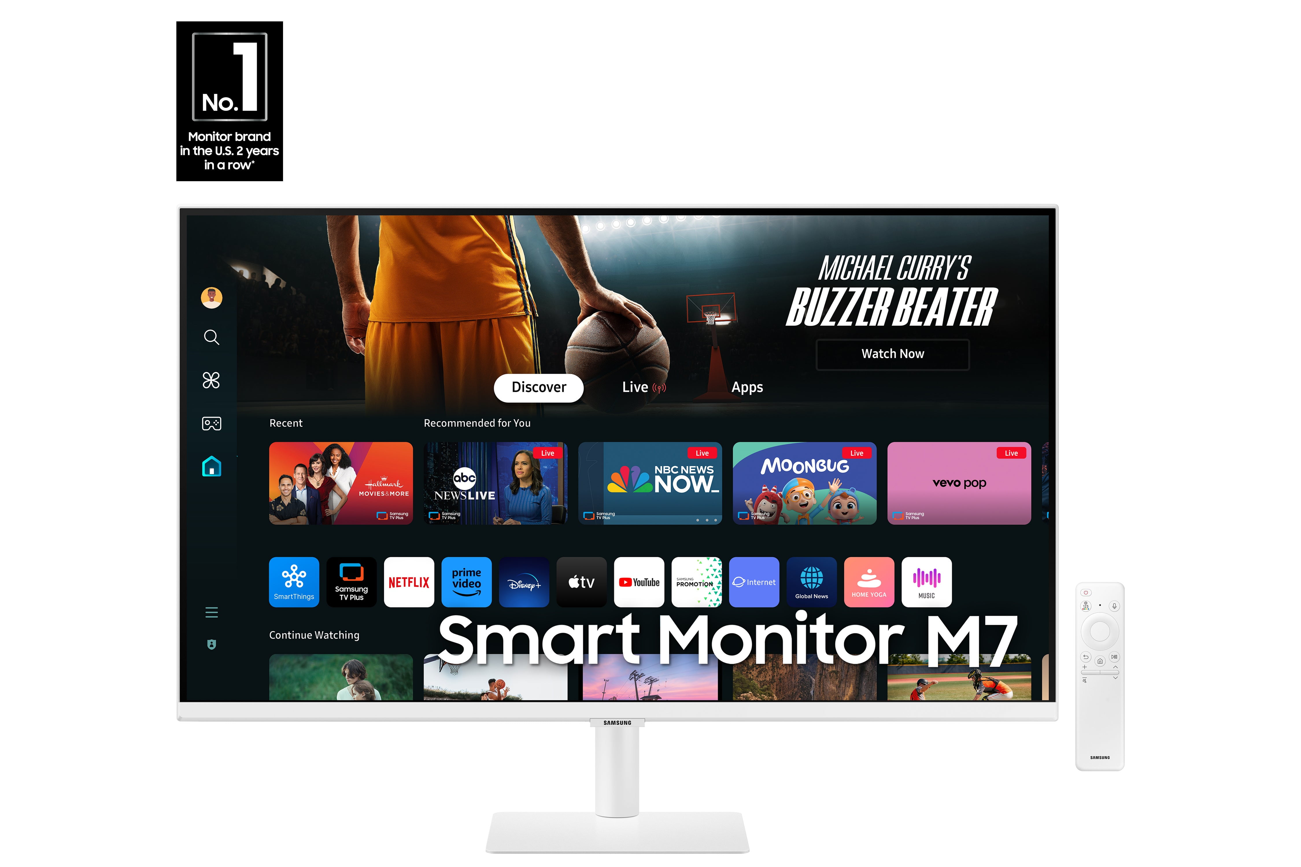 SAMSUNG 32" Smart Monitor M7 (M70D) 4K UHD with Streaming TV, Speakers and USB-C