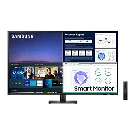 Samsung - AM702 Series 43" Smart Tizen 4K UHD Monitor (HDMI, USB-C) - Black