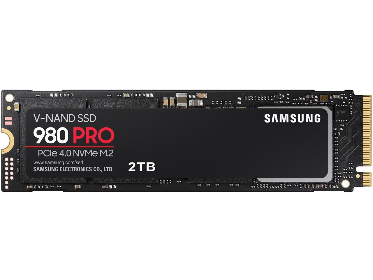 SAMSUNG 980 PRO Series - 2TB PCIe Gen4. X4 NVMe 1.3c - M.2 Internal SSD - MZ-V8P2T0B/AM - image 1 of 6