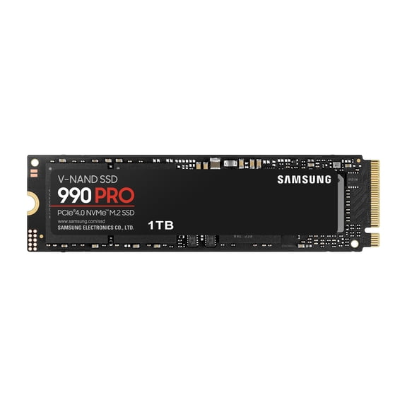 Samsung SSD 990 PRO 1TB, PCIe 4.0, Seq. Read Speeds Up-to 7,450MB/s, Compatible with PlayStation5 (MZ-V9P1T0B/AM)