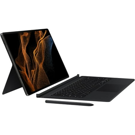 Samsung - Galaxy Tab S8 Ultra Book Cover Keyboard - Black