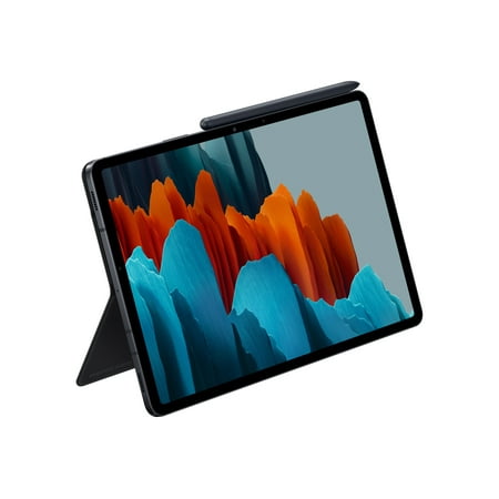 Samsung - Galaxy Tab S8, Tab S7 Slim Book Cover Keyboard - Mystic Black