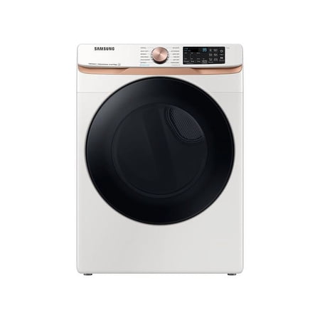 Samsung - 7.5 Cu. Ft. Stackable Smart Gas Dryer with Steam and Sensor Dry - Ivory