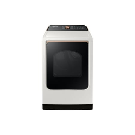 Samsung - 7.4 Cu. Ft. Smart Gas Dryer with Steam and Sensor Dry - Ivory