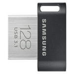SAMSUNG FIT Plus 3.1 USB Flash Drive, 128GB, 400MB/s, Plug In and Stay, Storage Expansion for Laptop, Tablet, Smart TV, Car Audio System, Gaming Console, MUF-128AB/AM,Gunmetal Gray
