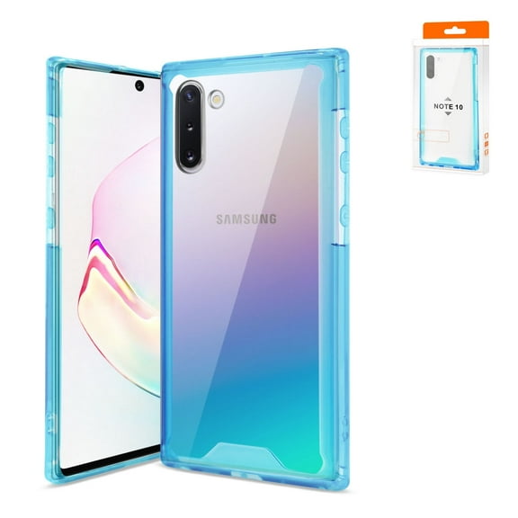 SAMSUNG GALAXY NOTE 10 Phone Cases, High Quality Slim Fit Hybrid Transparent Clean PC and TPU Bumper Case In Clear Cover For SAMSUNG GALAXY NOTE 10 High Quality TPU Case In Blue