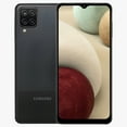 thumbnail image 1 of Restored SAMSUNG Galaxy A12 A125U 32GB, Black GSM Unlocked (AT&T/T-Mobile Compatible) Smartphone (Refurbished), 1 of 5