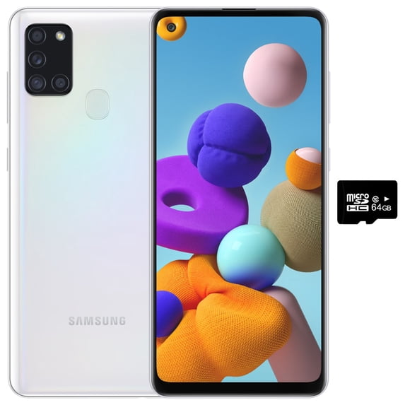 SAMSUNG Galaxy A21S (64GB+64GB SD) 6.5" GSM Unlocked US + Global 4G LTE A217M/DS