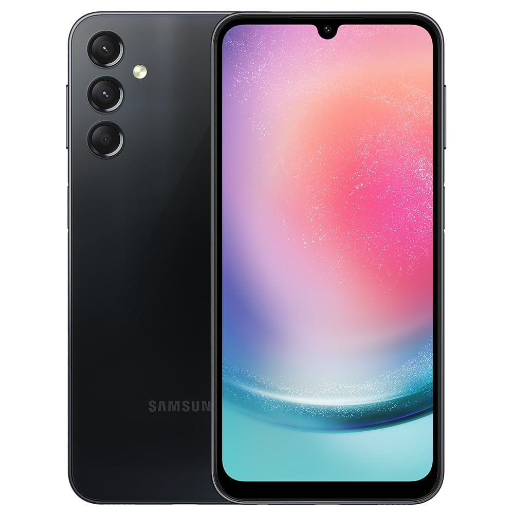 SIMフリー Samsung Galaxy A24 ブラック 6.5インチ SAMSUNG Galaxy A24, 128GB, 4GB, 6.5
