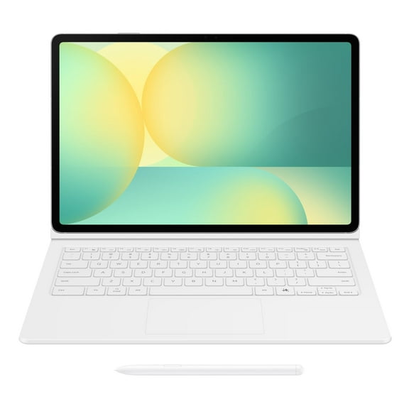 SAMSUNG Galaxy Book Cover Keyboard with Trackpad for Galaxy Tab S10 FE+ - AI Key for Galaxy Tab S10 FE+, Detachable Platform, PC-Like Experience, Wireless Keyboard Sharing, White White