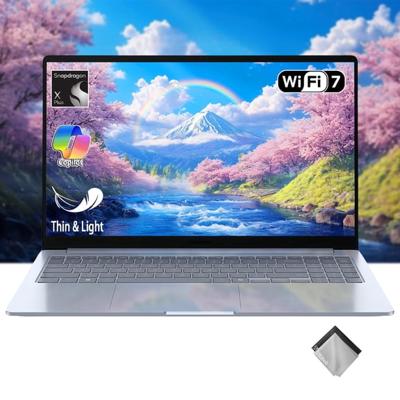 SAMSUNG Galaxy Book4 Edge Copilot + AI Business Laptop, 15.6" FHD LED Display, Snapdragon X Processor, Long-Lasting Battery, WiFi 7, w/Cloth