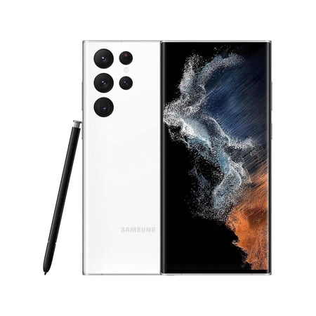 SAMSUNG Galaxy S22 Ultra Smartphone, Factory Unlocked Android Cell Phone, 256GB, 8K Camera & Video, Brightest Display, S Pen, Long Battery Life, Fast 4nm Processor, US Version, Phantom White