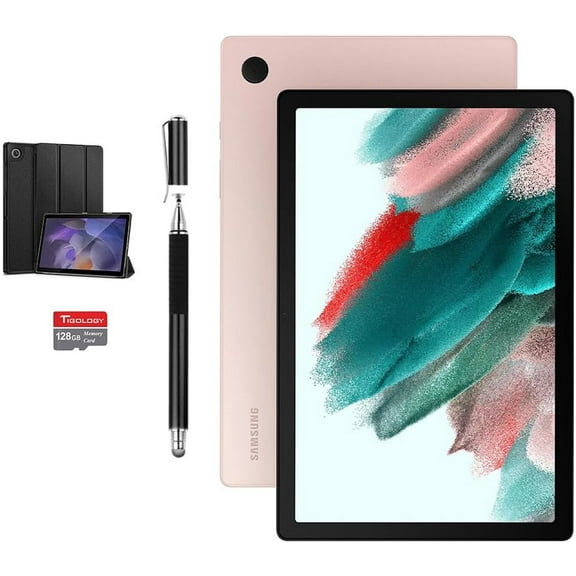 SAMSUNG Galaxy Tab A8 10.5” Inch Wi-Fi Android Touchscreen International Tablet, 64 GB + 128GB Memory Card, Pink Gold, with Mazepoly Accessories