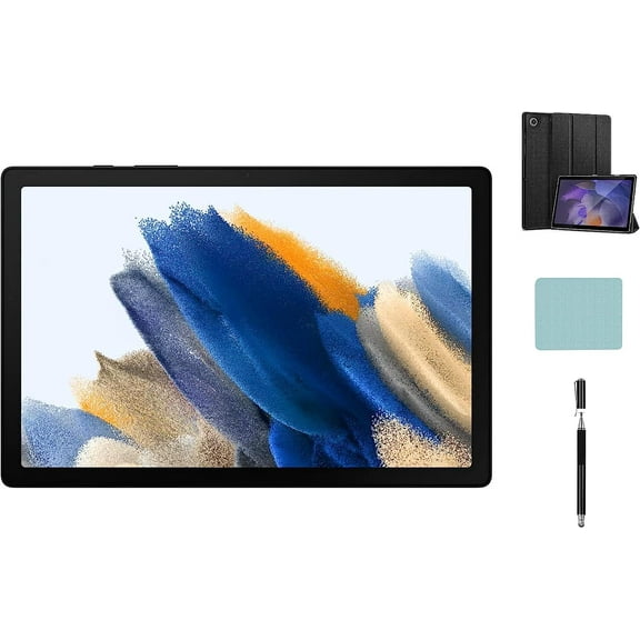 SAMSUNG Galaxy Tab A8 Android WiFi Tablet, 10.5'' Touchscreen (1920x1200) LCD Screen, 64GB Storage, Bluetooth, Android 11 OS, Gray with Mazepoly Accessories