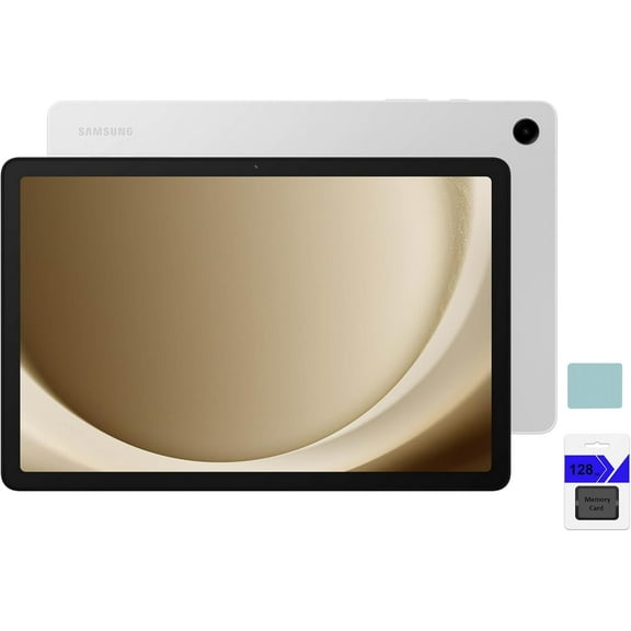 SAMSUNG Galaxy Tab A9  10.9'' 128GB Android WiFi Tablet, Big Screen, Quad Speakers, Upgraded Chipset, Multi Window Display, Slim, Light, Durable Design, Silver with Mazepoly Accessories