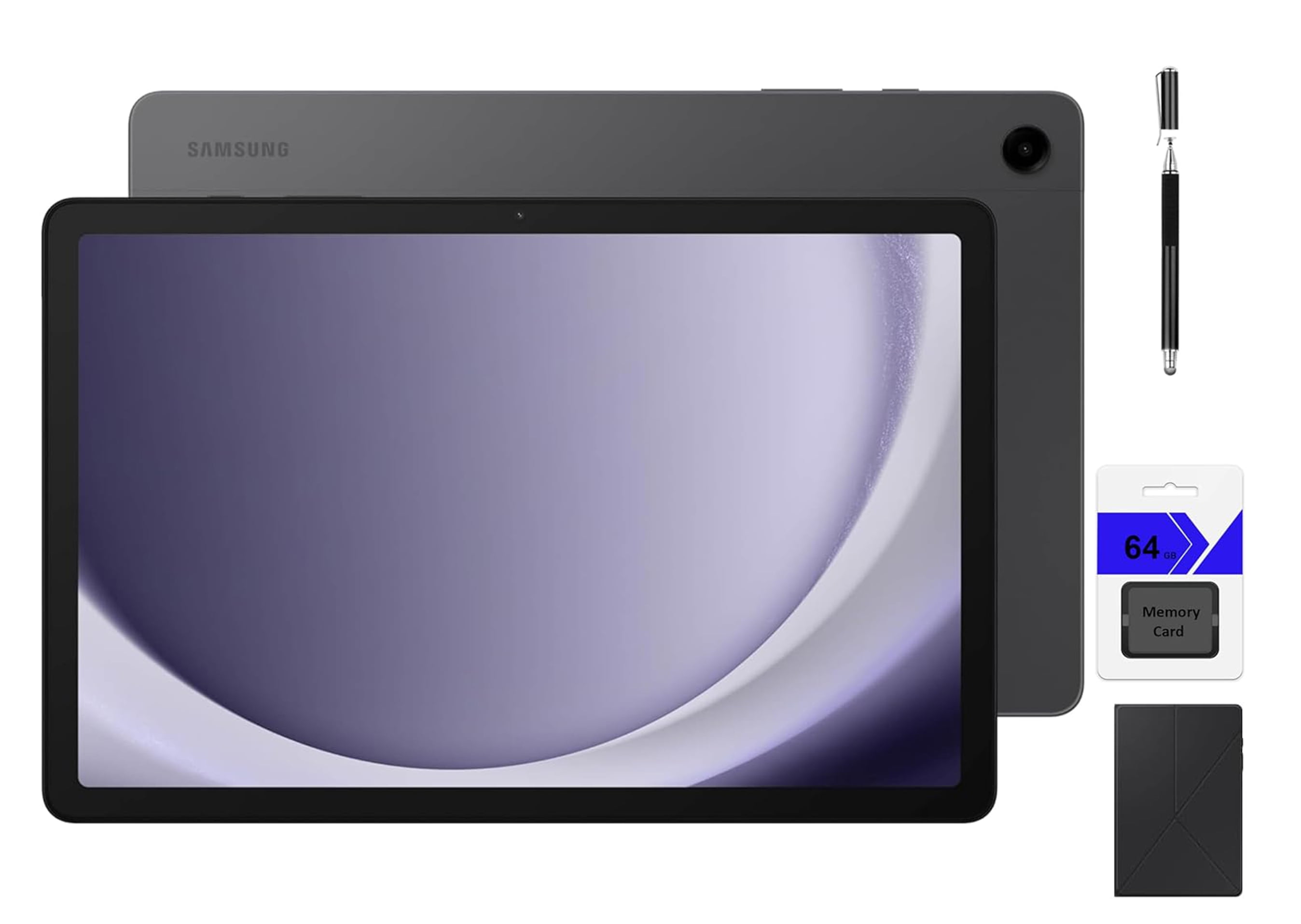 SAMSUNG Galaxy Tab A9+ 11 inch 64GB Android Tablet, Big Screen, Quad Speakers, Upgraded Chipset, Multi Window Display, Slim, Light, Durable Design, Graphite with Mazepoly Accessories