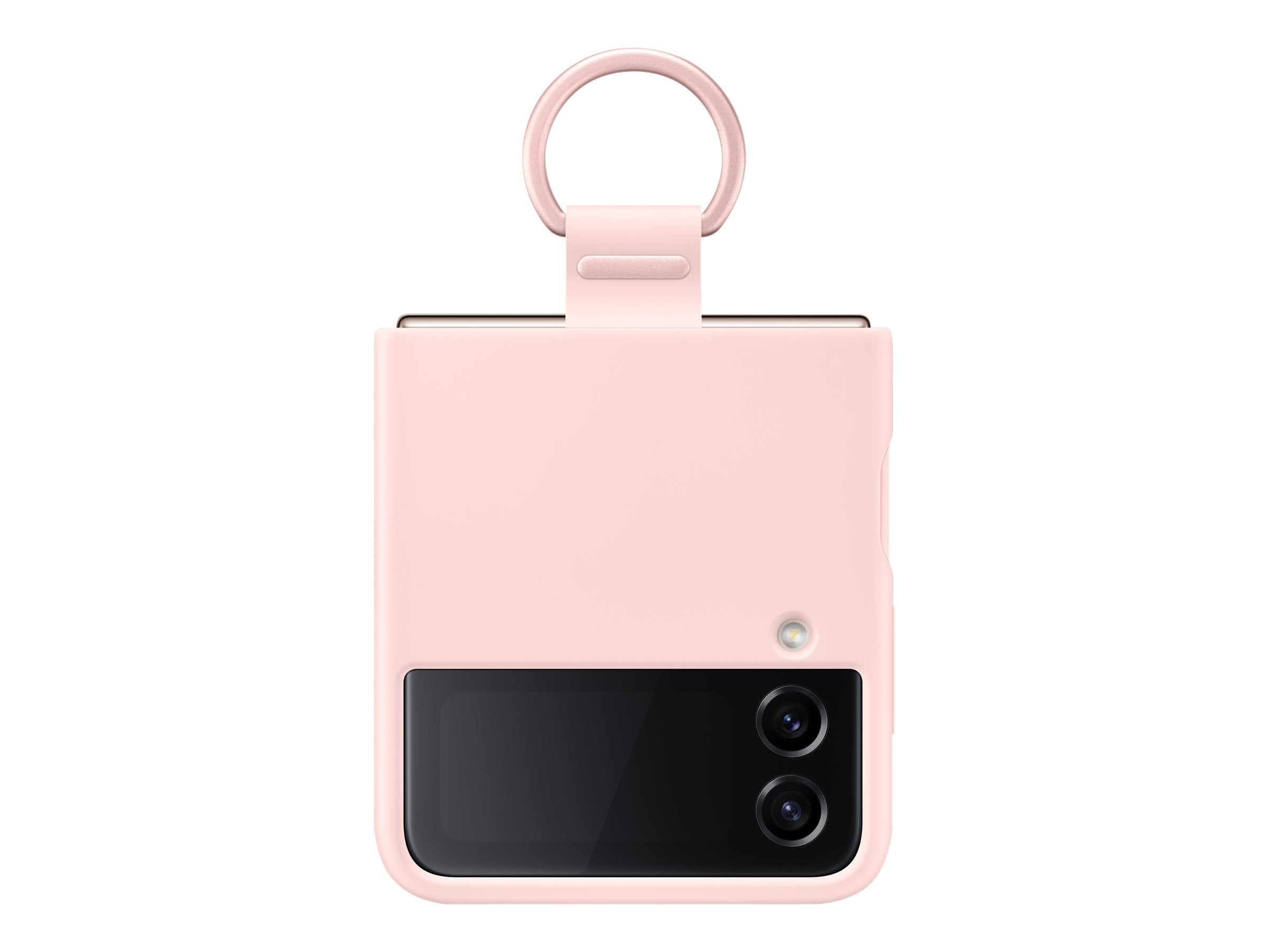 SAMSUNG Galaxy Z Flip 4 Silicone Cover with Ring, Protective Phone Case  with Finger Loop, Matte Finish, Bold Style, Handheld Design, US Version,  Pink