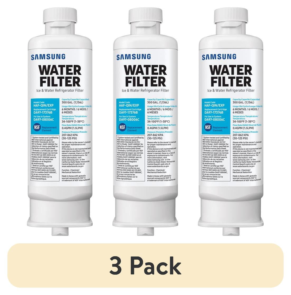 3 pack) SAMSUNG Genuine HAF-QIN Refrigerator Water Filter 3 pack) SAMSUNG Genuine HAF-QIN Refrigerator Water Filter