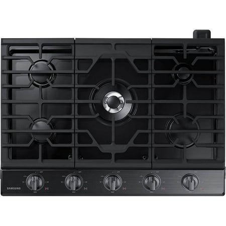 Samsung - 30" Built-In Gas Cooktop with WiFi - Black Stainless Steel