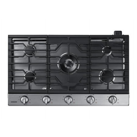 Samsung - 36" Built-In Gas Cooktop with WiFi - Stainless Steel
