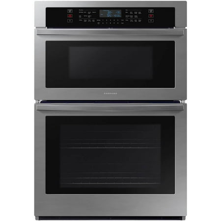Samsung - 30" Microwave Combination Wall Oven with WiFi - Stainless Steel