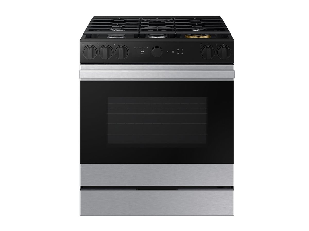Samsung Bespoke NSG6DG8500SRAA - Range - built-in - Wi-Fi - niche - width: 24 in - depth: 24 in - height: 35.9 in - with self-cleaning - stainless steel