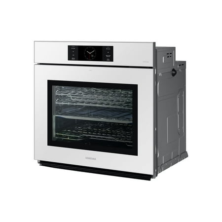 Samsung - BESPOKE 30" Built-In Single Electric Convection Wall Oven with AI Pro Cooking Camera - White Glass