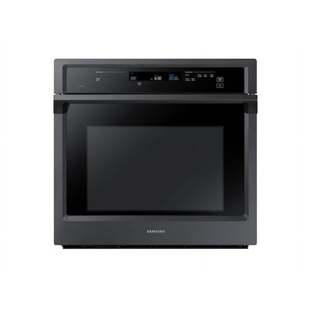 Samsung - 30" Single Wall Oven with  Steam Cook and WiFi - Black Stainless Steel