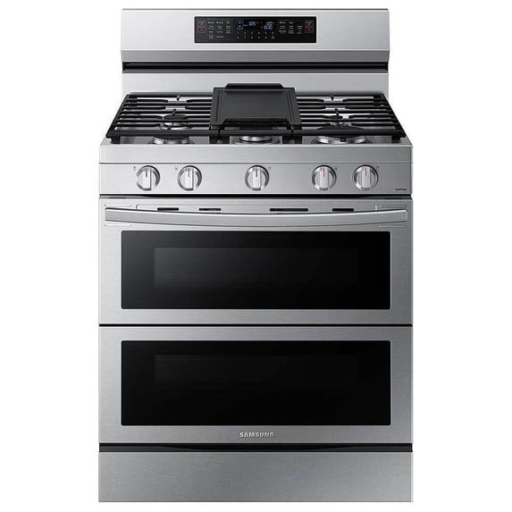 Samsung 6.0 cu. ft. Smart Freestanding Gas Range with Stainless Cooktop & Air Fry in Stainless Steel NX60A6751SS