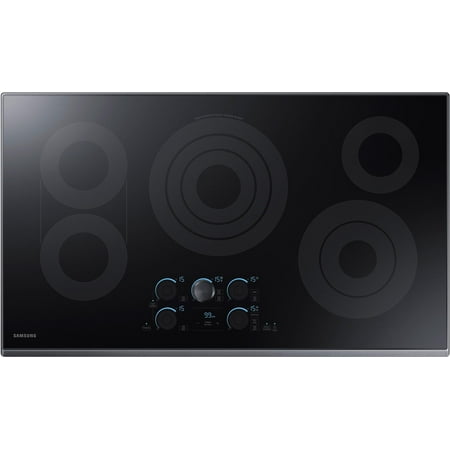 Samsung - 36" Electric Cooktop with WiFi and Rapid Boil™ - Black stainless steel