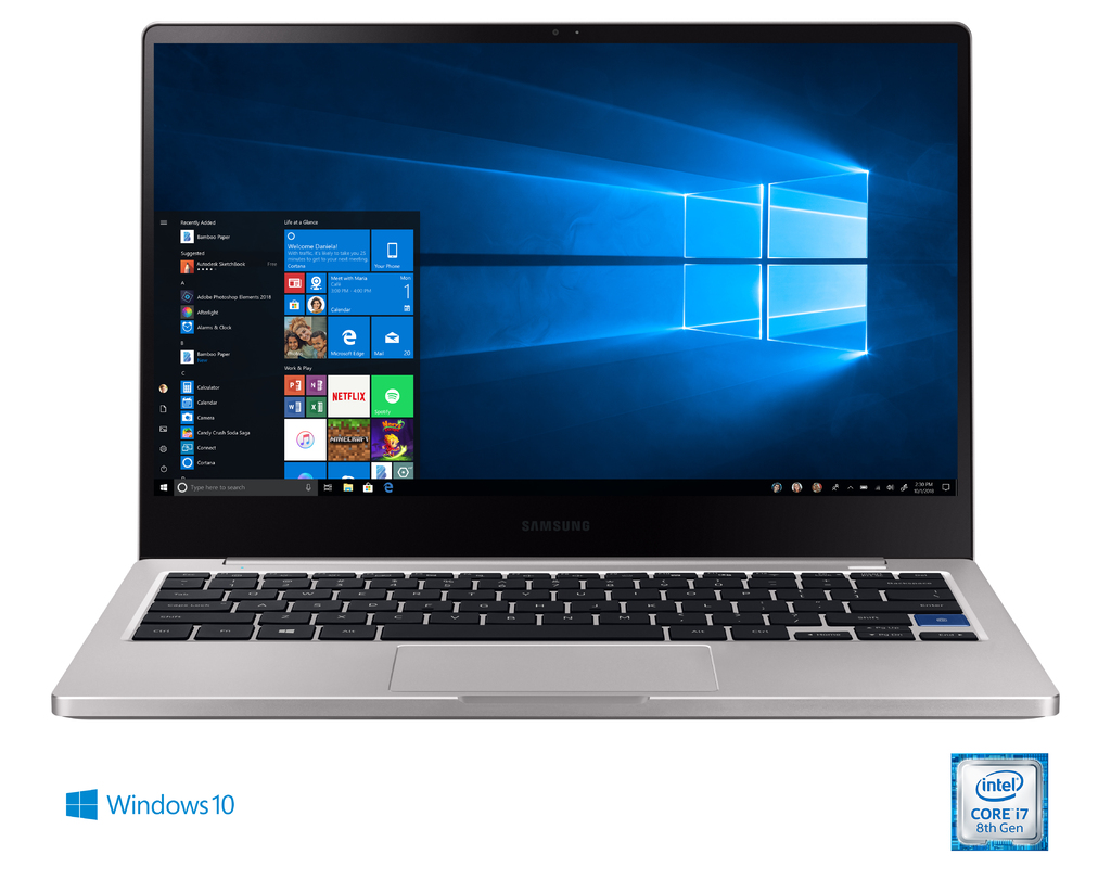 SAMSUNG Notebook 7, 13.3” FHD LED, Intel Core™ i5-8265U, 8GB DDR4 RAM, 256GB SSD, Platinum Titan - NP730XBE-K03US - image 1 of 19