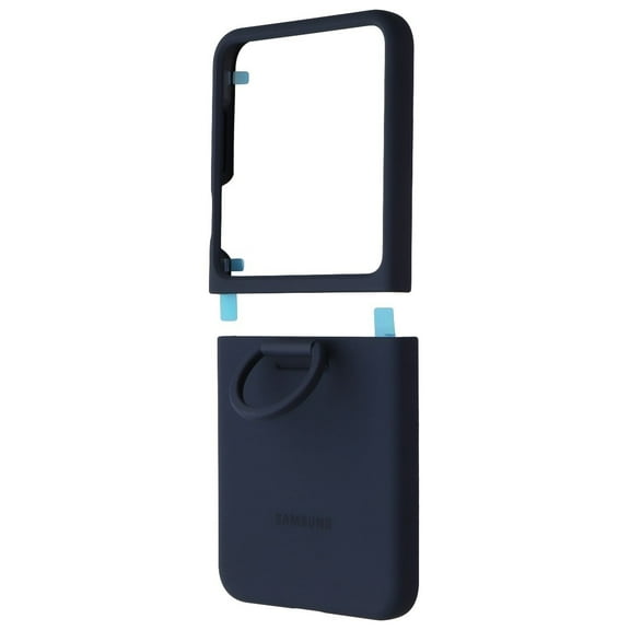 SAMSUNG Official Silicone Cover Case with Ring for Galaxy Z Flip5 - Indigo Blue