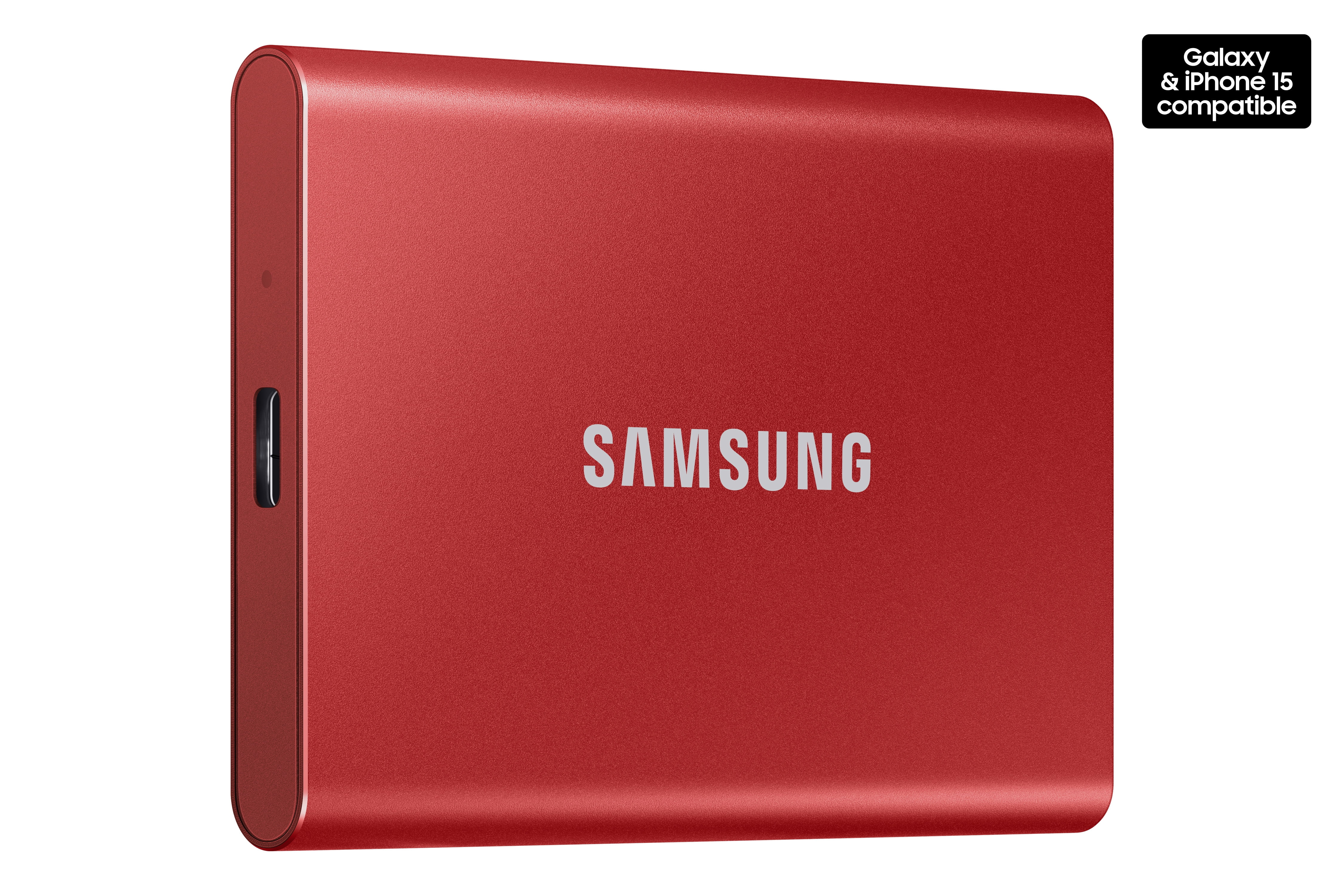 SAMSUNG Portable SSD T7 500GB USB 3.2 External - Red (MU-PC500R/AM