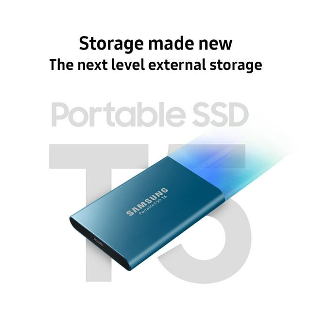 SAMSUNG Portable SSD USB 3.1 Gen.2 (10Gbps) External SSD - Single Unit Version MU-PA1T0B/AM