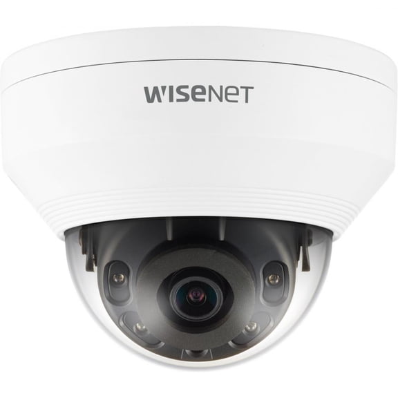 Wisenet QNV-8010R 5 Megapixel Network Camera - Dome - White - 65.62 ft Infrared Night Vision - H.265, H.264, MJPEG - 2592 x 1944 Fixed Lens - 30 fps - CMOS - Ceiling Mount, Wall Mount