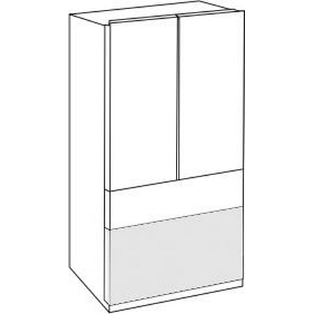 Samsung - Bespoke 4-Door French Door Refrigerator panel - Bottom Panel - White Glass