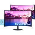 thumbnail image 1 of SAMSUNG S39C FreeSync Curved Monitor LS27C392EANXGO Bundle w/Docztorm Dock, 27" FHD VA (1920x1080) 75Hz Display, DisplayPort, 2x HDMI, Ideal for Home & Business, Black (2024 Latest Model) (2 Pack), 1 of 6