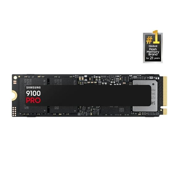 SAMSUNG SSD 9100 PRO 1TB, PCIe 5.0x4 M.2 2280, Seq. Read Speeds Up to 14,800MB/s, Best for AI Computing, Gaming, and Heavy Duty Workstations (MZ- VAP1T0B/AM)