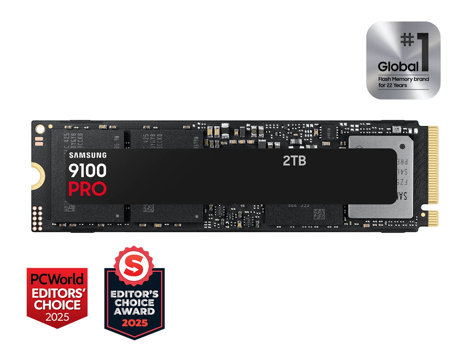 Samsung SSD 9100 PRO 2TB, PCIe 5.0x4 M.2 2280, Seq. Read Speeds Up to 14,700MB/s (MZ-VAP2T0B/AM)