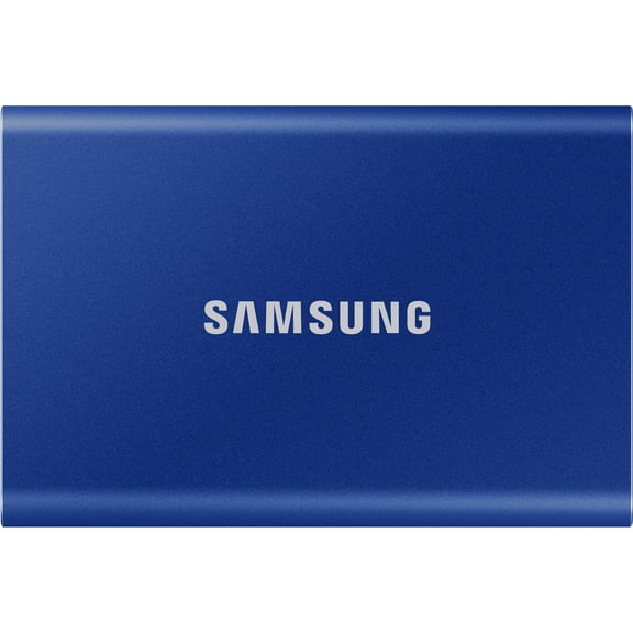 SAMSUNG T7 Portable SSD 1TB Indigo Blue, Up-to 1,050MB/s, USB 3.2 Gen2, External - MU-PC1T0H/AM
