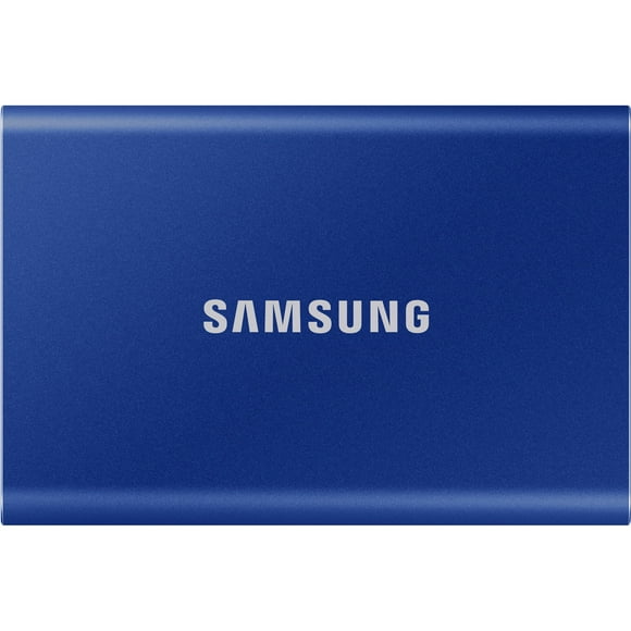 SAMSUNG T7 Portable SSD 1TB Indigo Blue, Up-to 1,050MB/s, USB 3.2 Gen2, External - MU-PC1T0H/AM