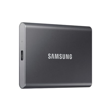 SAMSUNG T7 Portable SSD 1TB Titan Gray, Up-to 1,050MB/s, USB 3.2 Gen2 (MU-PC1T0T/AM)