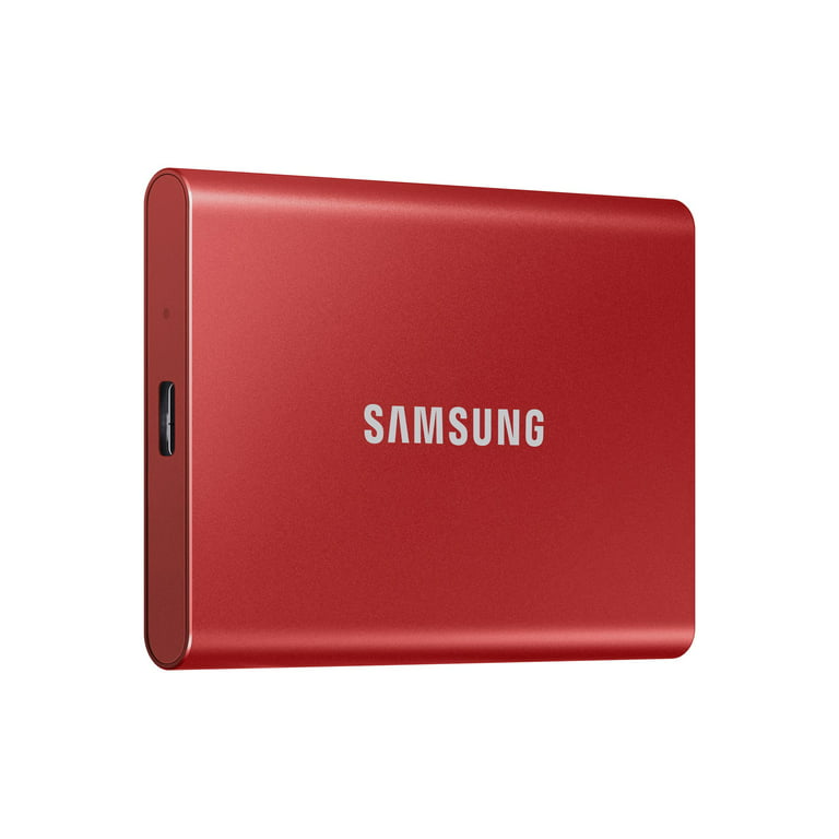 SAMSUNG T7 Portable SSD 500GB Metallic Red, Up-to USB 3.2 Gen2 (MU-PC500R/AM) - Walmart.com