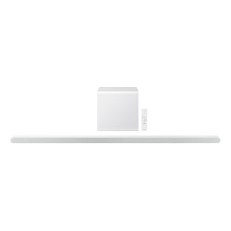 Samsung - HW-S801D 3.1.2 Channel Q-Series Ultra Slim Soundbar with Wireless Subwoofer, Dolby Atmos and Q-Symphony - White