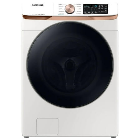 Samsung - 5.0 Cu. Ft. High-Efficiency Stackable Smart Front Load Washer with Steam and Super Speed Wash - Ivory