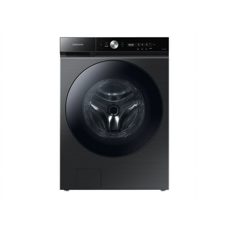 Samsung - BESPOKE 5.3 Cu. Ft. High-Efficiency Stackable Smart Front Load Washer with Steam and Super Speed Wash - Brushed Black