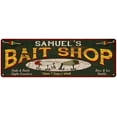 thumbnail image 1 of SAMUEL'S Bait Shop Sign Wood Look Man Cave Den Gift 6x18 Metal 206180024063, 1 of 1